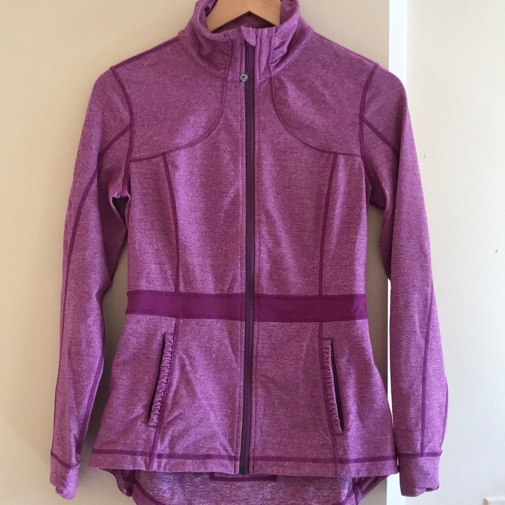 Lululemon peplum zip jacket front zipper pocket